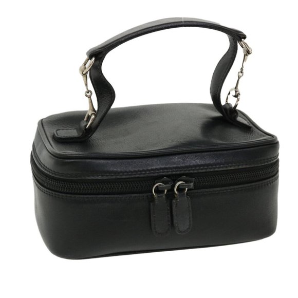 Gucci Horsebit Black Leather Cosmetic Travel Case Rare - Picture 1 of 16
